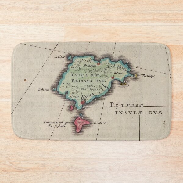 Item preview, Vintage Map of Ibiza Spain (1665) designed and sold by BravuraMedia.