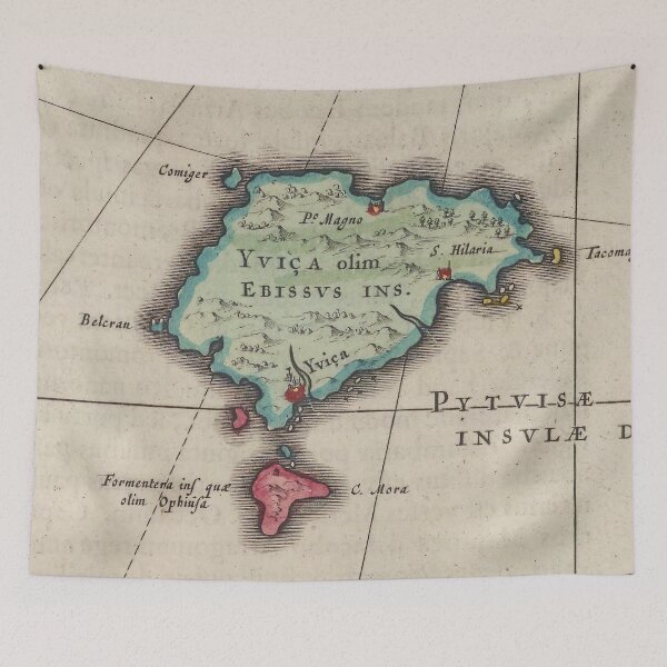Item preview, Vintage Map of Ibiza Spain (1665) designed and sold by BravuraMedia.