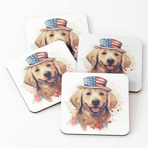 Item preview, Golden Retriver - Happy 4th of July designed and sold by A2Z-Printz.