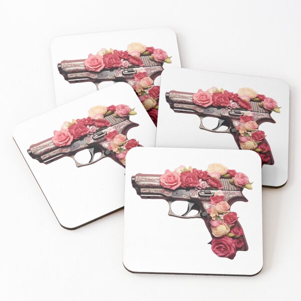 Artikelvorschau, Pistole und Rosen entworfen und verkauft von MixedModernArt.