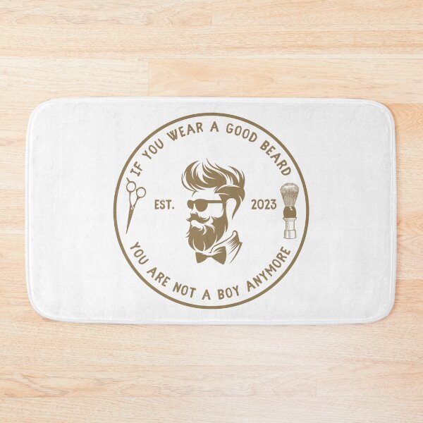 Item preview, Vintage Barber Beard Joke Funny Quote - If you wear a good beard you are not a boy anymore designed and sold by Vintage-TM.