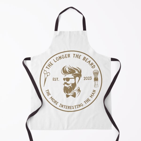 Item preview, Vintage Barber Beard Joke Funny Quote - The longer the beard the more interesting the man designed and sold by Vintage-TM.