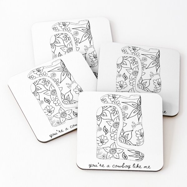Item preview, cowboy like me doodle cowboy boots designed and sold by mariahmoniquedesign.