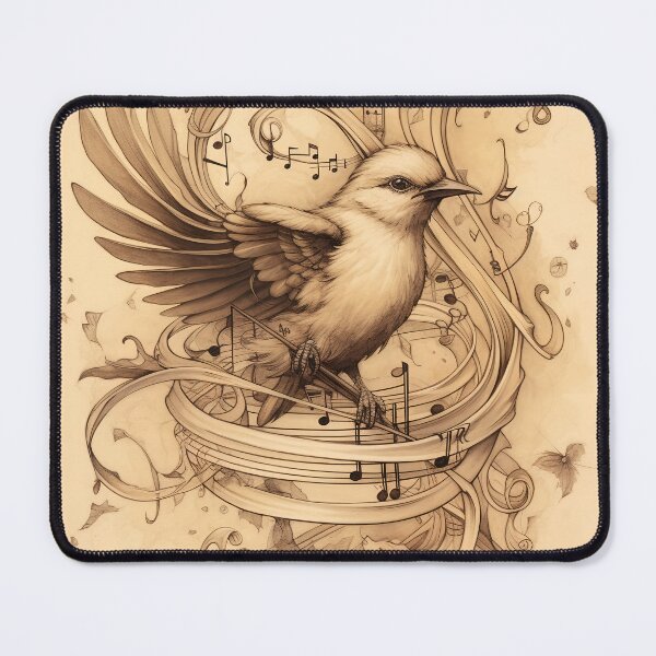 Item preview, Charcoal and Coffee drawing of Bird’s song 12 designed and sold by Art by Lilia.