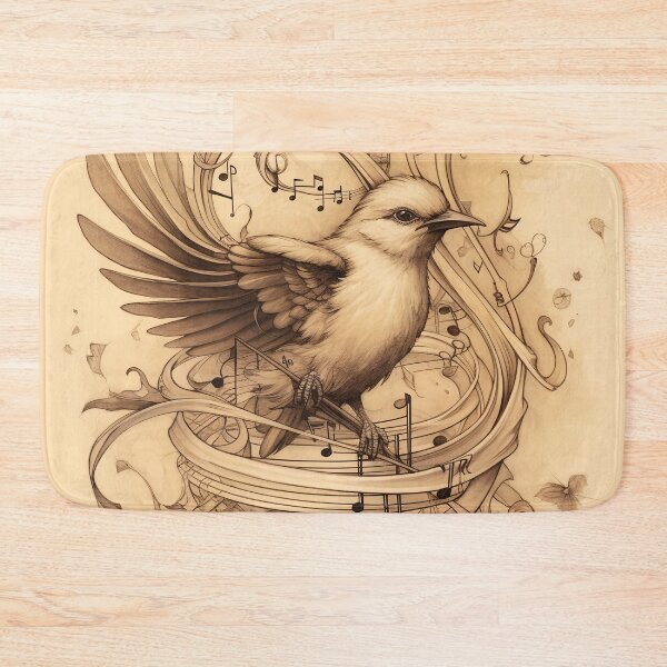 Item preview, Charcoal and Coffee drawing of Bird’s song 12 designed and sold by Art by Lilia.