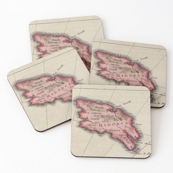 Item preview, Vintage Menorca Island Map (1665) designed and sold by BravuraMedia.