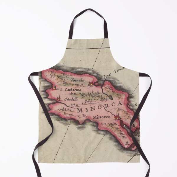 Item preview, Vintage Menorca Island Map (1665) designed and sold by BravuraMedia.