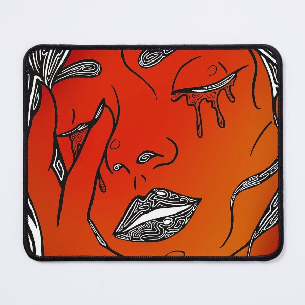 Item preview, Retro Abstract Crying Woman -Vintage Comic Pop-art - Black and Red designed and sold by Mitch616Art.