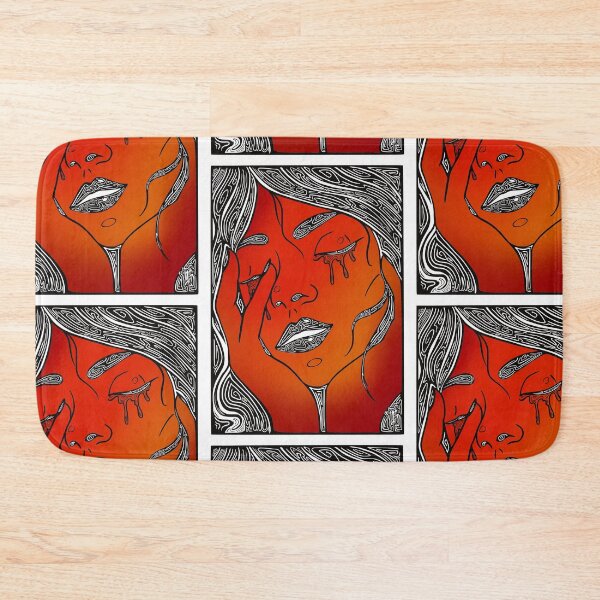 Item preview, Retro Abstract Crying Woman -Vintage Comic Pop-art - Black and Red designed and sold by Mitch616Art.