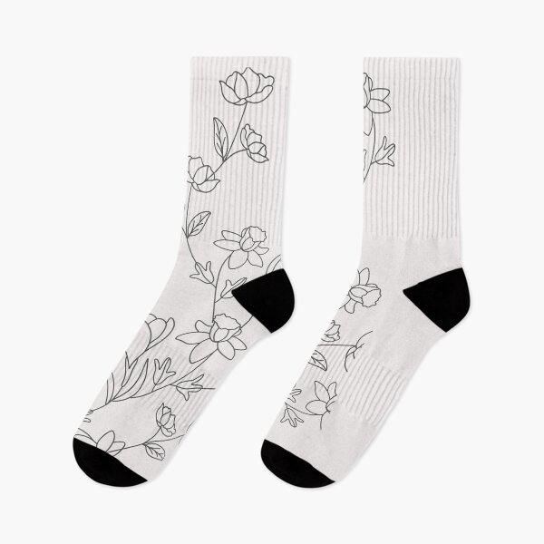 Item preview, flower lines pattern grey designed and sold by Cactus202.