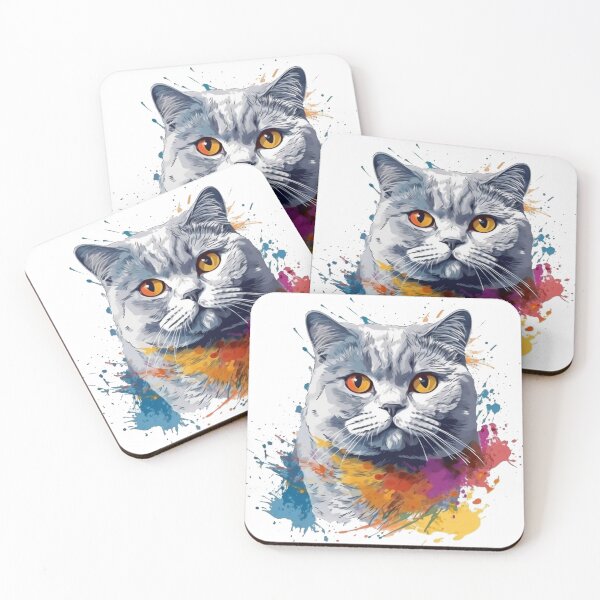 Item preview, Shorthair Pointer Cat Abstract Painting: Feline Art designed and sold by DooodleGod.