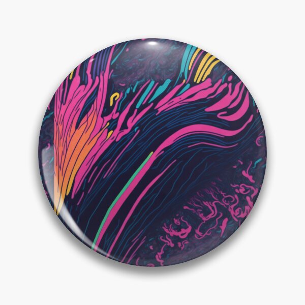 Item preview, Futuristic Chromatic Waves: Batik Style Paint Splatter Design designed and sold by cocomikozza.