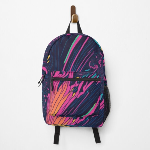 Item preview, Futuristic Chromatic Waves: Batik Style Paint Splatter Design designed and sold by cocomikozza.