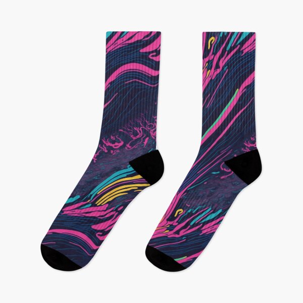Item preview, Futuristic Chromatic Waves: Batik Style Paint Splatter Design designed and sold by cocomikozza.
