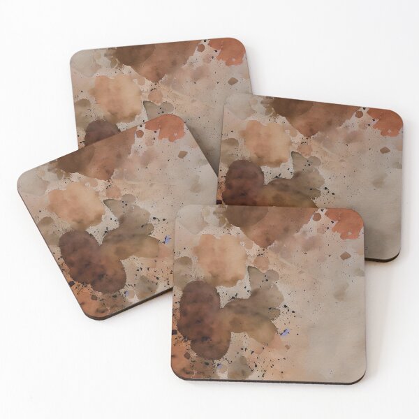 Aperçu de l'œuvre Earth tones watercolor paint splatter créée et vendue par ibelieveimages.