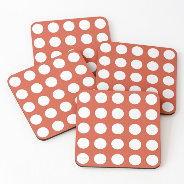 Item preview, WHITE and TENNIS COURT CLAY Symmetrical POLKA DOTS  designed and sold by RachelMacht.
