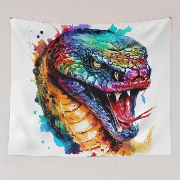 Item preview, "The Dazzling Splendor of the Serpent: A Hyperrealistic Ink Painting" designed and sold by CHRIST5000.