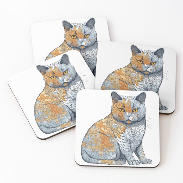Item preview, British Shorthair AI-Inspired Feline Graphics for Playful Pet Lovers designed and sold by DooodleGod.