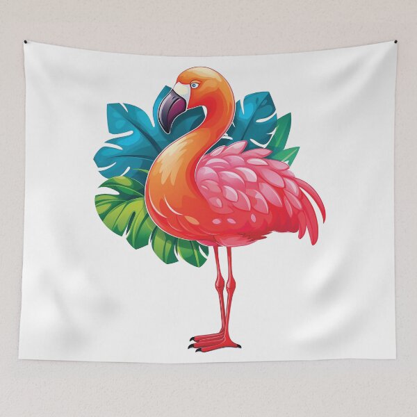 Item preview, Charming Kawaii Flamingo | Cute Pink Bird | Tropical Vibes designed and sold by PopPopGfx.
