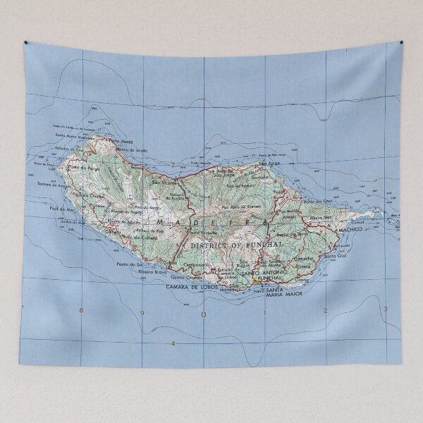 Item preview, Vintage Madeira Island Map (1904) designed and sold by BravuraMedia.
