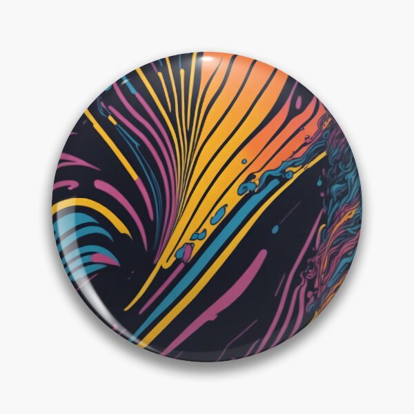 Item preview, Futuristic Chromatic Waves: Neon Batik Paint Splatter designed and sold by cocomikozza.