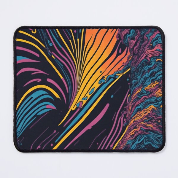 Item preview, Futuristic Chromatic Waves: Neon Batik Paint Splatter designed and sold by cocomikozza.