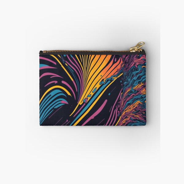 Item preview, Futuristic Chromatic Waves: Neon Batik Paint Splatter designed and sold by cocomikozza.