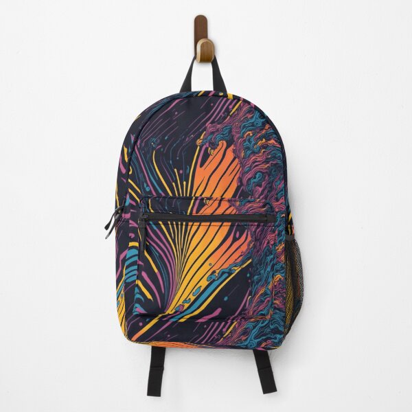 Item preview, Futuristic Chromatic Waves: Neon Batik Paint Splatter designed and sold by cocomikozza.