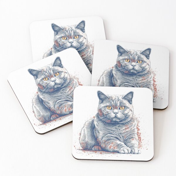 Item preview, British Shorthair AI-Inspired Feline Graphics for Playful Pet Lovers designed and sold by DooodleGod.