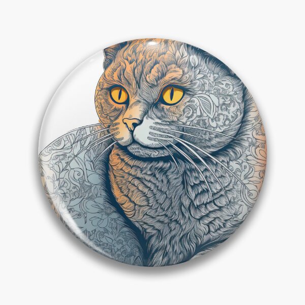Item preview, British Silhouette: AI-Inspired Design for Domestic Feline - British Shorthair Cat Breed Pattern designed and sold by DooodleGod.