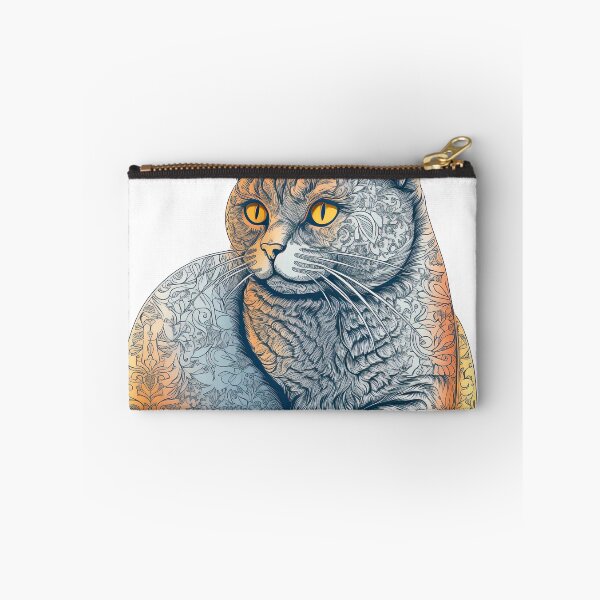 Item preview, British Silhouette: AI-Inspired Design for Domestic Feline - British Shorthair Cat Breed Pattern designed and sold by DooodleGod.