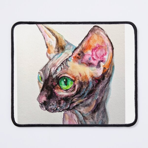 Item preview, Black Devon Rex Cat art designed and sold by DanielaVasileva.