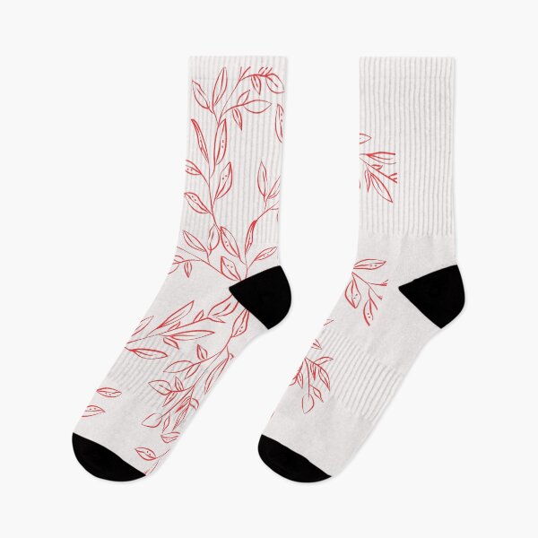 Item preview, Leaves lines pattern red designed and sold by Cactus202.
