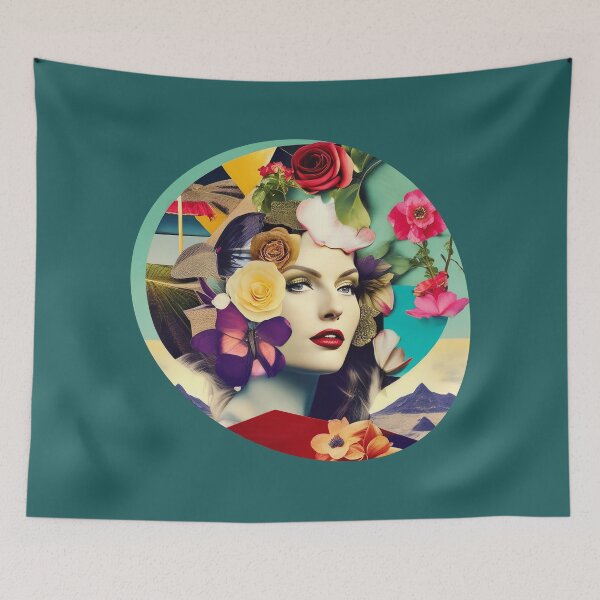 Item preview, Floral Fusion Collage Art designed and sold by LilyBell6.