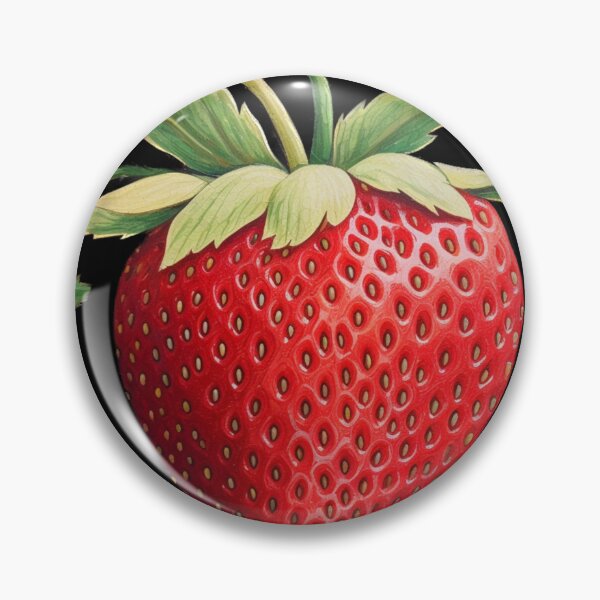Item preview, Simple Solo Strawberry on black background designed and sold by EpicFoxArt.
