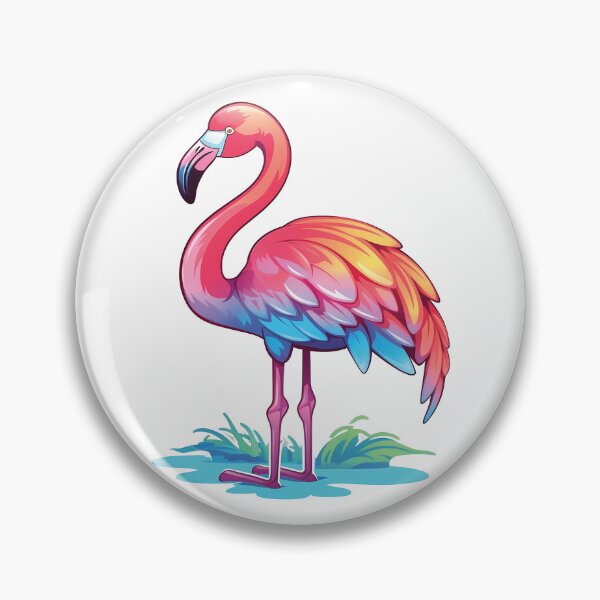 Item preview, Whimsical Kawaii Flamingo | Playful Pink Bird | Tropical Paradise designed and sold by PopPopGfx.