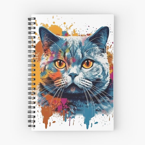 Item preview, British Shorthair Art: Colorful Cat Portraits and Prints - Creative Feline Design for Cat Lovers designed and sold by DooodleGod.