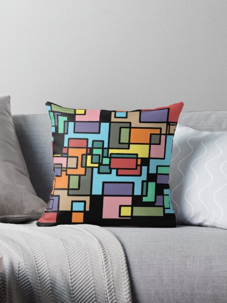 Item preview, Oblong forms - black multicolour designed and sold by MoMoJaJa.