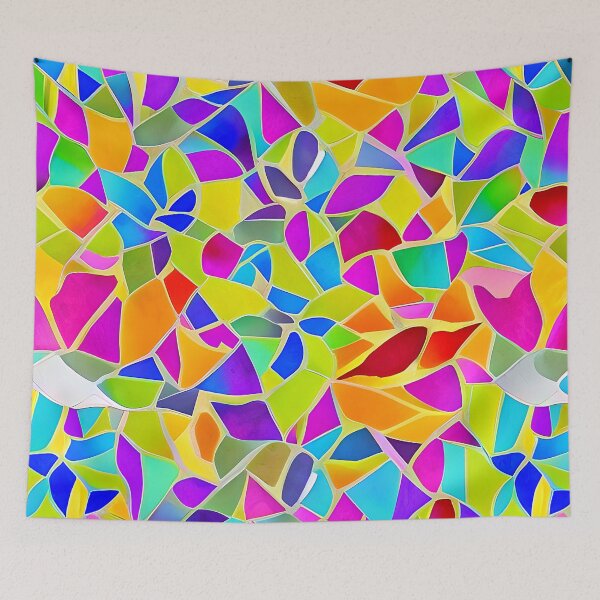 Item preview, Bright watercolor mosaic designed and sold by ibelieveimages.