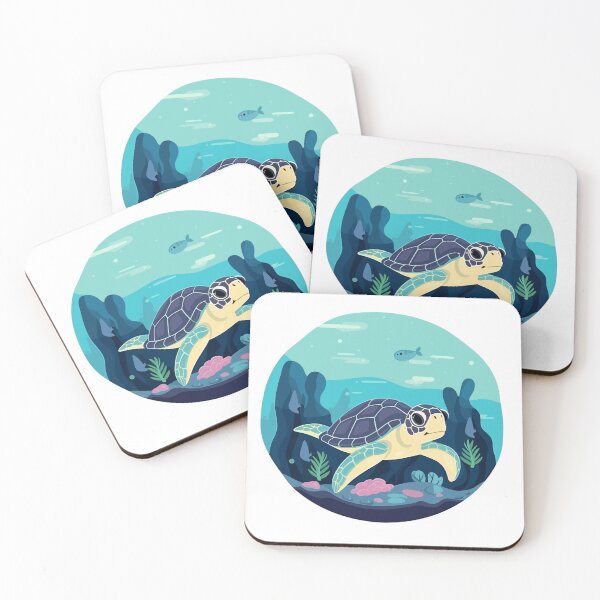 Item preview, Colorful Cute Sea Turtle designed and sold by DesignRealmX.