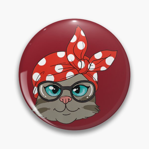 Item preview, Cute Kitty with headscarf and glasses 		 designed and sold by insbrtyn14.