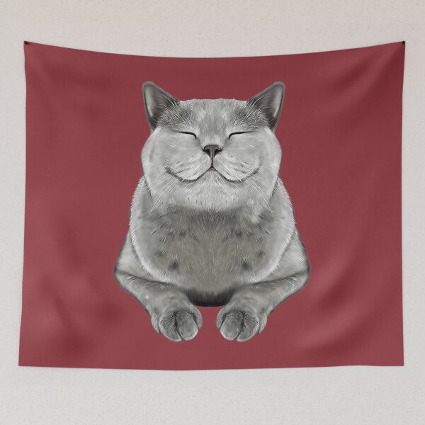Item preview, Grey Cat Smile Eager Face 	 Cats Tee 	 		 designed and sold by ajtdxjxvfbj69.
