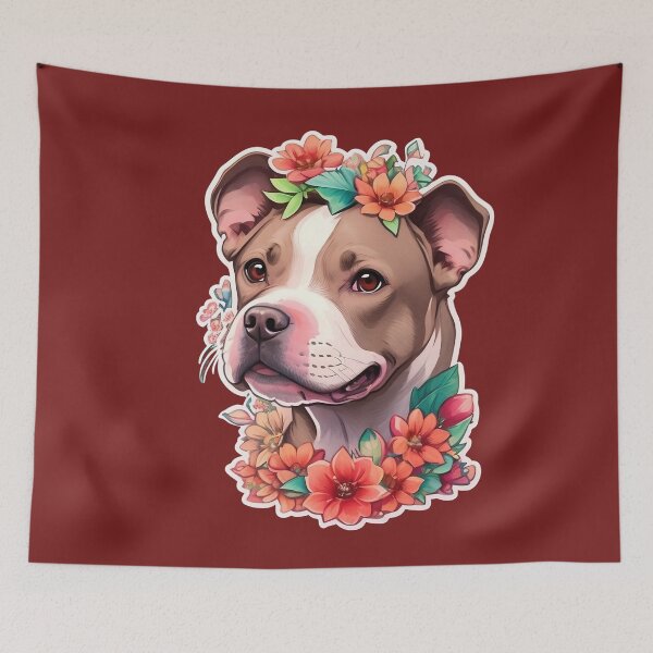 Item preview, Spread joy and love with our Pit Bull Smiles sticker! designed and sold by Robertworkshop.