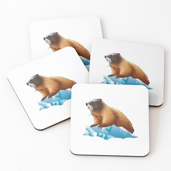 Item preview, Marmota rústica subida en un iceberg designed and sold by GroundhogMs.