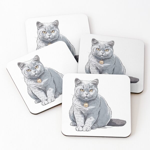 Item preview, British Shorty Art's Colorful Portraits: Feline Fun & Whimsical Design designed and sold by DooodleGod.
