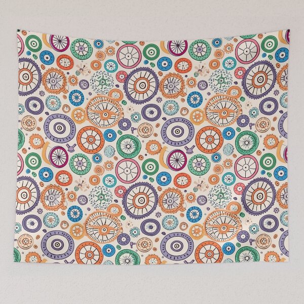 Item preview, gears wheel colors doodle designed and sold by pinguinii.
