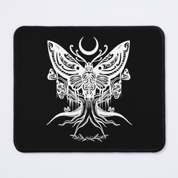 Item preview, Decorative Moth Motif White Line Art Design designed and sold by EarthArtDesigns.