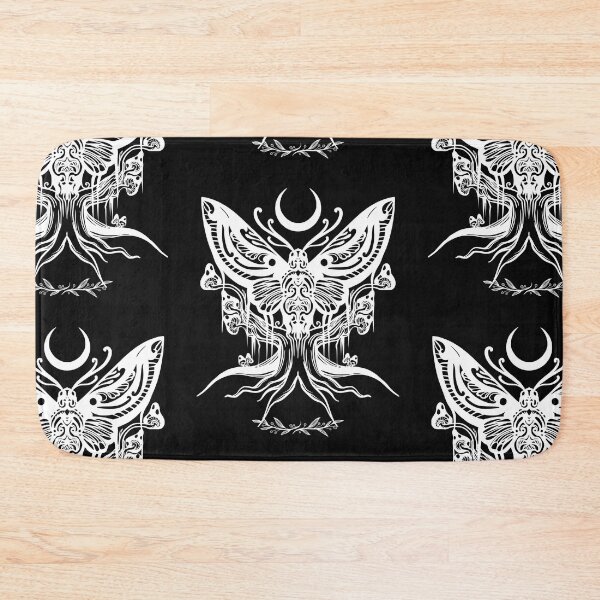 Item preview, Decorative Moth Motif White Line Art Design designed and sold by EarthArtDesigns.