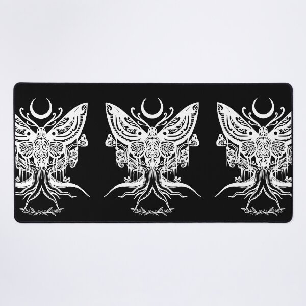 Item preview, Decorative Moth Motif White Line Art Design designed and sold by EarthArtDesigns.