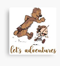 Let's Adventures Calv Canvas Print